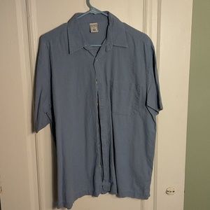 Old Navy short sleeve button down, blue linen